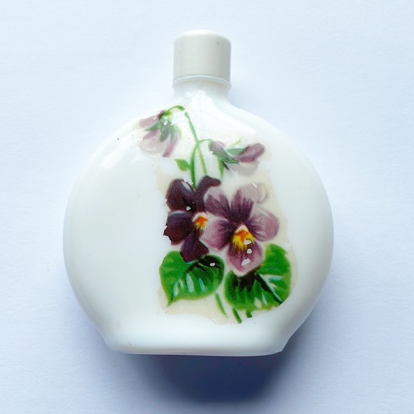 VINTAGE PERFUME BOTTLE TORQUAY ENGLAND HAND PAINTED - Picture 1 of 10